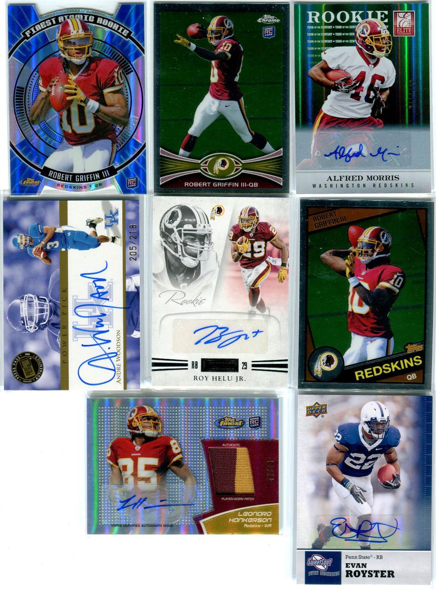  Griffin III RCs Alfred Morris AUTO RC Roy Helu Jr AUTO RC REDSKINS lot