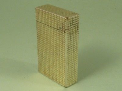 Vintage s T Dupont Paris Gold Lighter Flint Gas Cigarette Silver Gilt