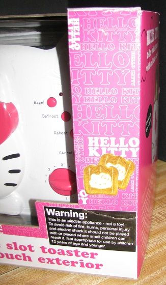 NEW Hello Kitty 2 slice Wide Slot Bread Toaster w/ face imprint KT5211