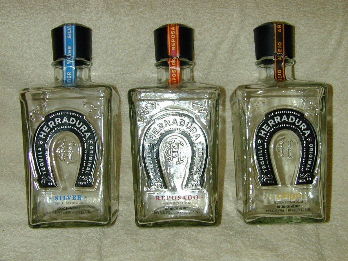 HERRADURA TEQUILA SILVER & REPOSAD & ANEJO 750ML BOTTLES (EMPTY