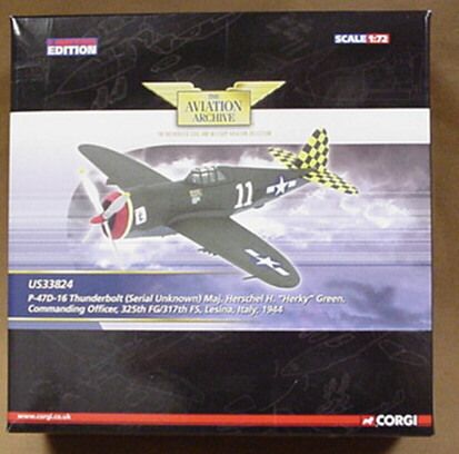 CORGI DIECAST 1 72 P 47D 16 Maj Herschel Airplane