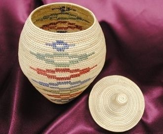 YUPIK Eskimo Grass Basket Teresa Moses Hooper Bay Alaska 