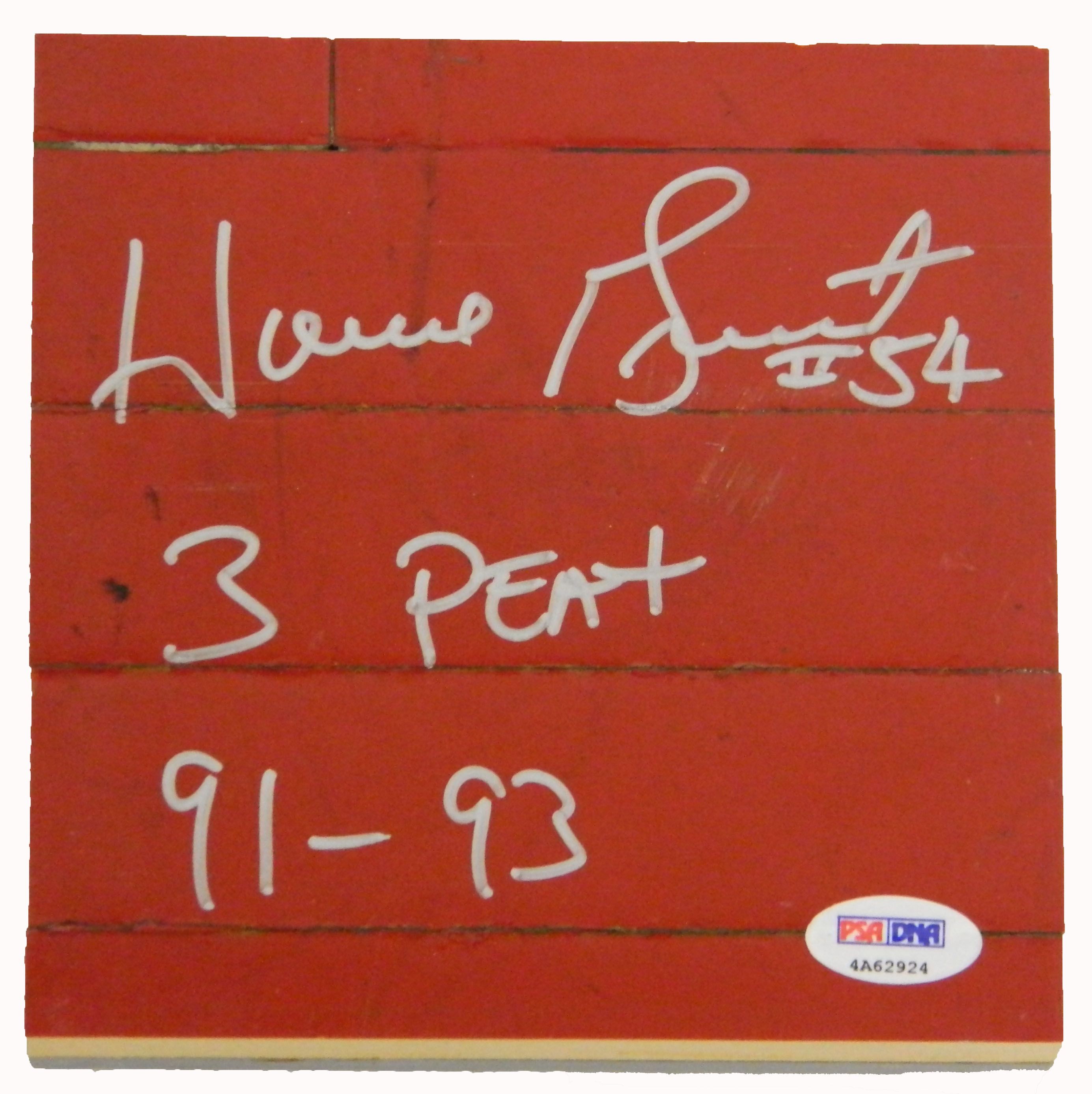 Horace Grant Signed Bulls Chicago Stadium Original Floor Piece w 3