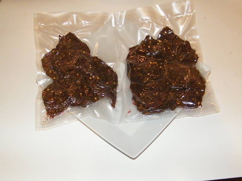 Grandpa Franks Spicy Hot Homemade Beef Jerky 1 Pound