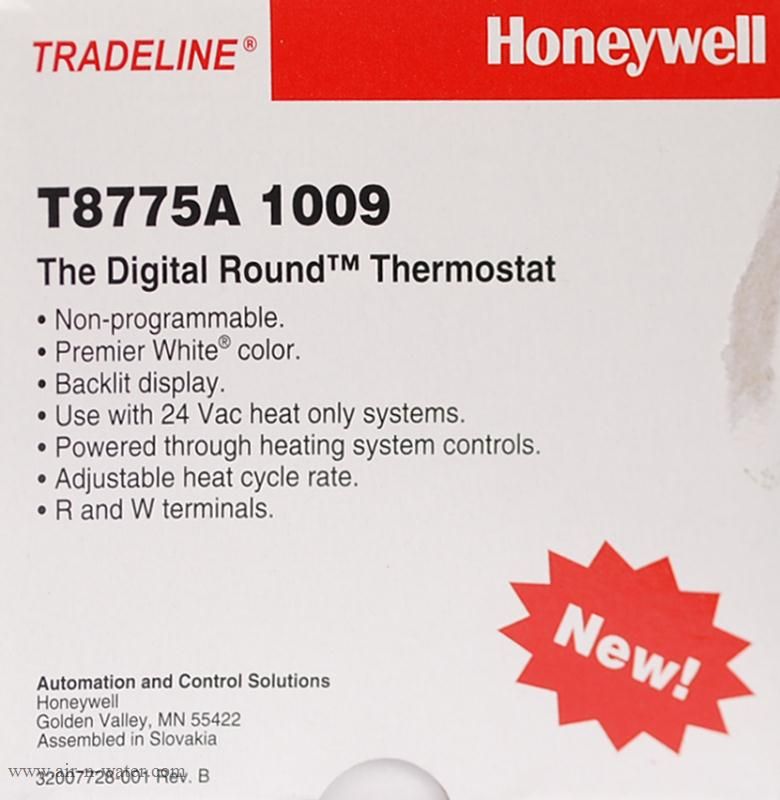 Honeywell T8775A The Digital Round Non Programmable Thermostats With