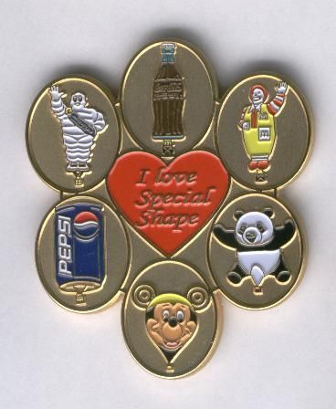 Hot air balloon big pin pepsi coca cola disney mcdonalds special shape