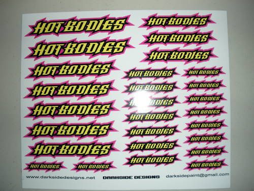 Custom Vinyl Printed Hot Bodies Decals