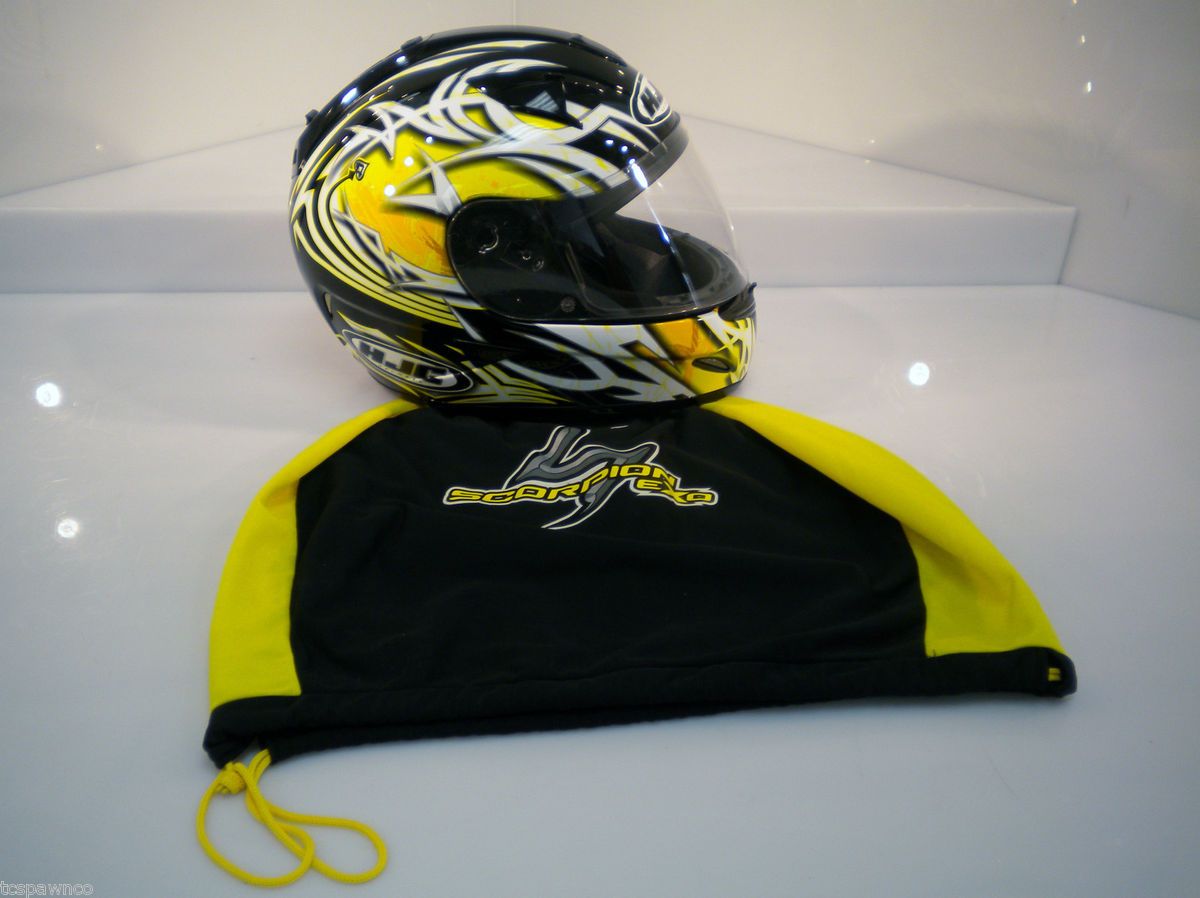 HJC IS 16 Helmet Scratch Motorcycle Helmet Black Yellow DOT Approved
