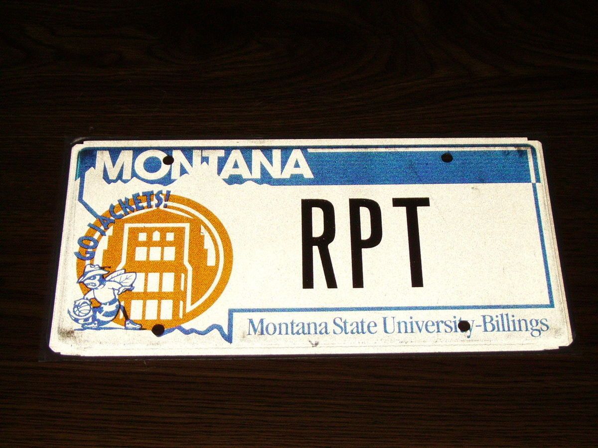 Montana State University Univ Billings License Plate Car Tag