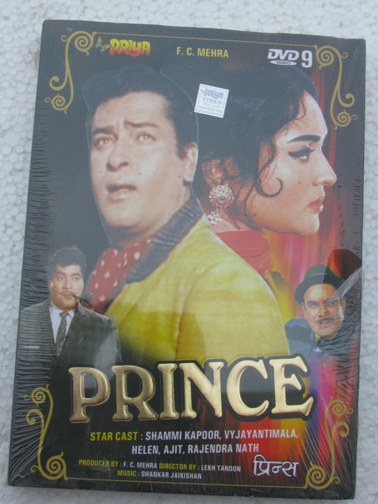 Prince DVD Hindi Movie Bollywood India Shammi Kapoor Vyjantimala Movie