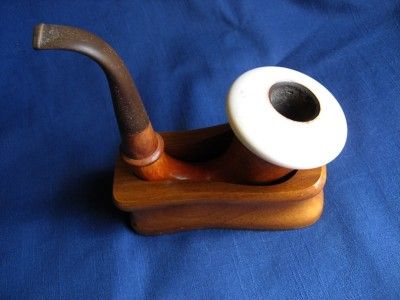 Calabash Gourd Sherlock Holmes Meerschaum Bowl Estate Pipe Stand