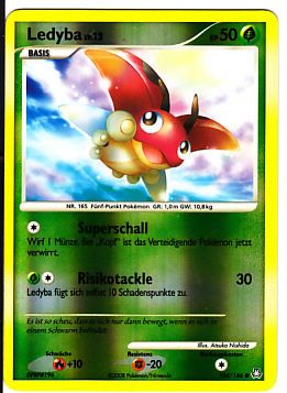 Neu Pokemon Holo Karte Ledyba Erwachte Legenden