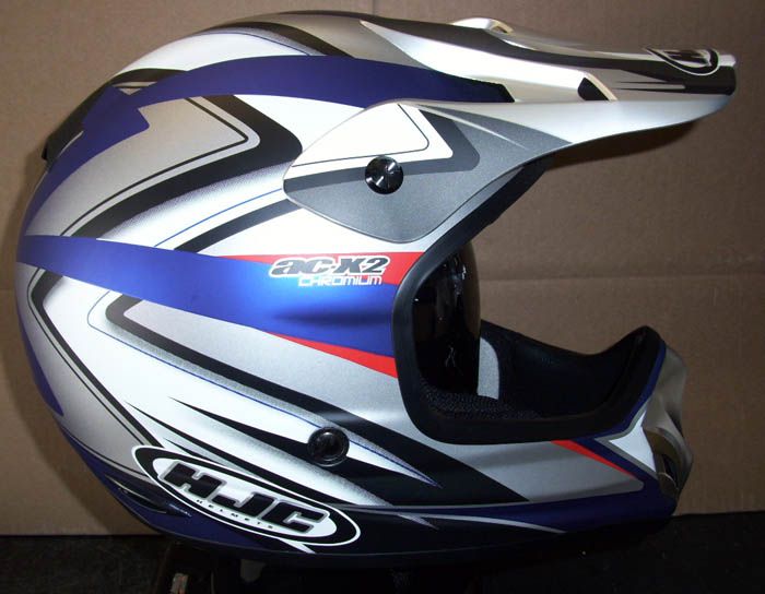 HJC AC X2 Chromium Off Road Motorcycle ATV Helmet Motocross Dirt Bike