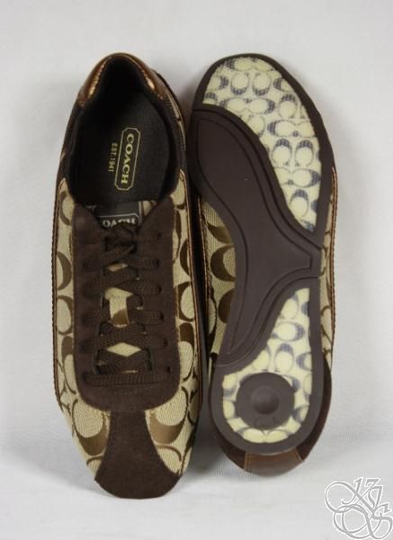 Coach Hilary 12cm Signature C Metallic Khaki Bronze Sneakers Womens