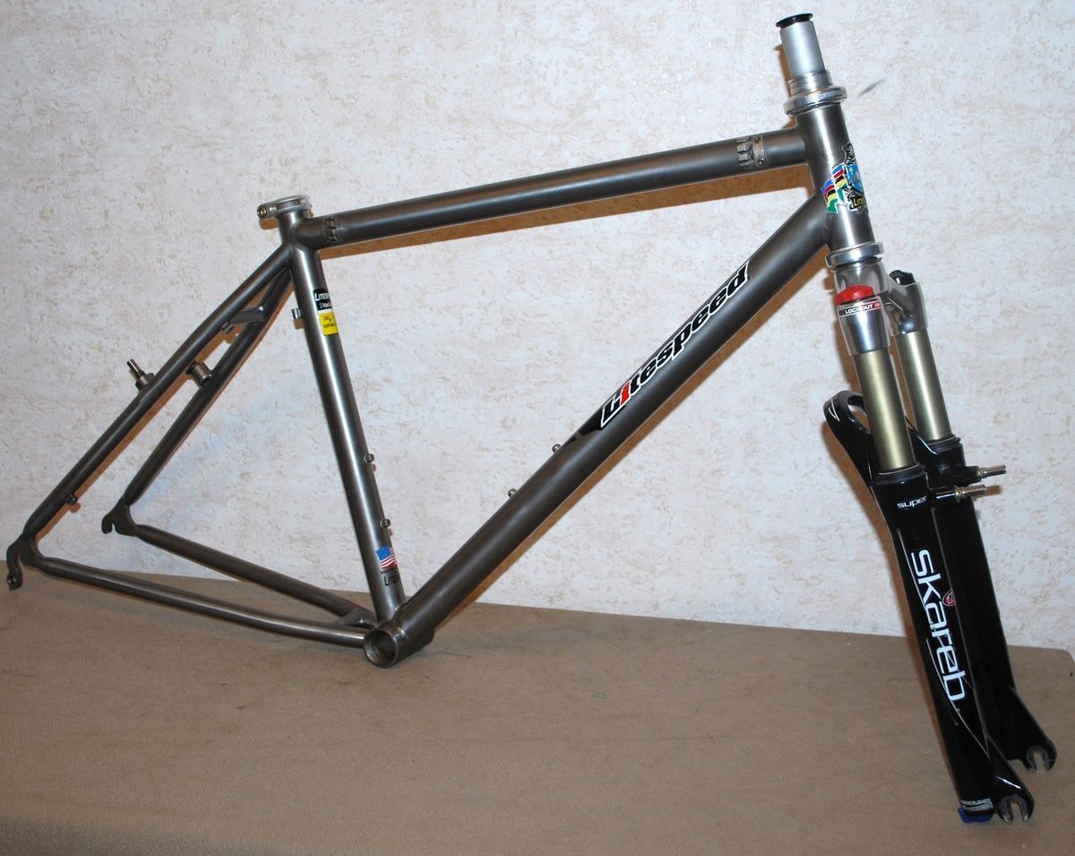 Litespeed Hiwassee titanium hardtail frame, 16.5/M w/ Manitou Skareb