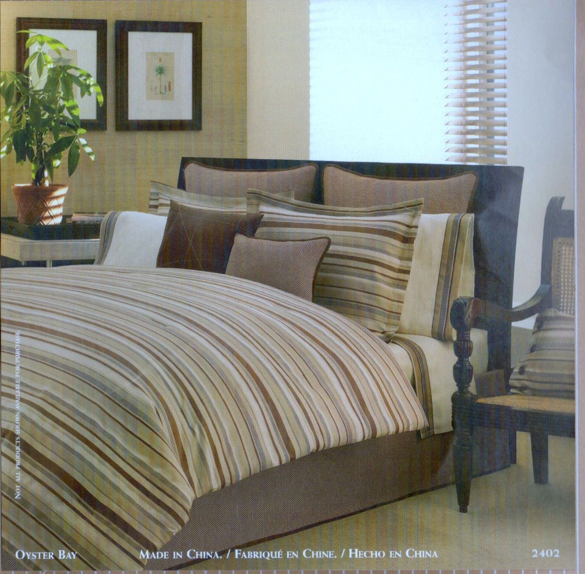 Manor Hills Oyster Bay Khaki Cal King Comforter Set