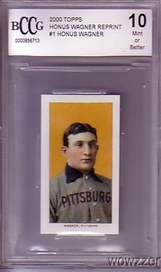 Topps 1909 Honus Wagner T 206 Mastronet Reprint Beckett 10 Mint