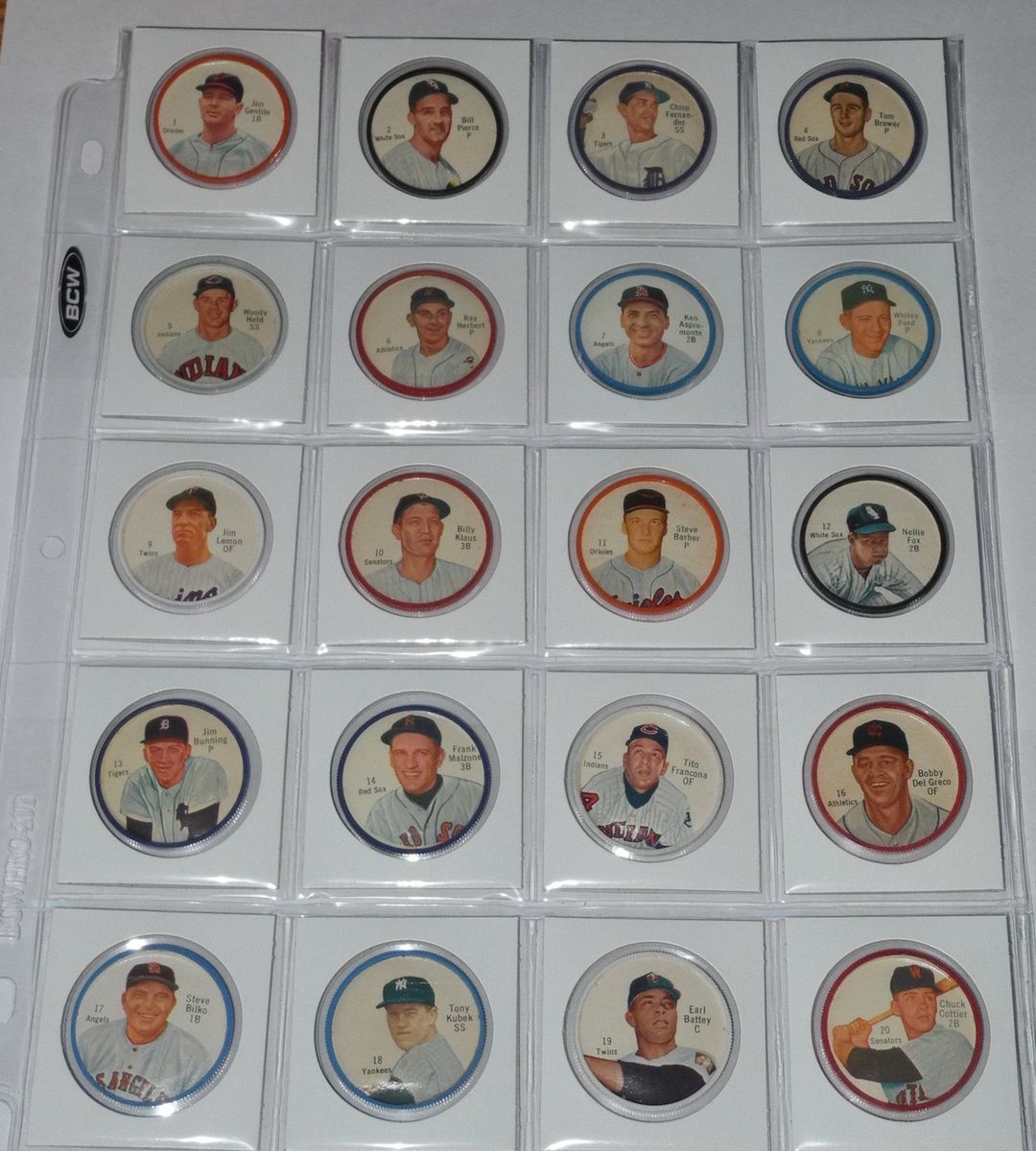 1962 Salada Junket Baseball “180 Series” High Grade Coin Set