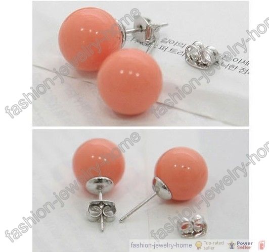 Fashion Lovely Candy Ball Stud Silver Plated Earrings Hot