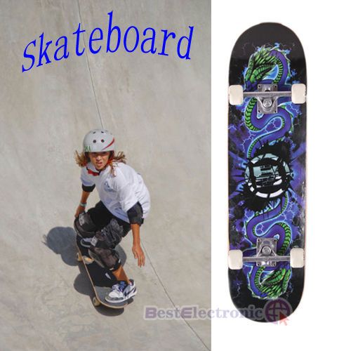 New Blue Dragon Complete Skateboard 8 Deck Skateboards