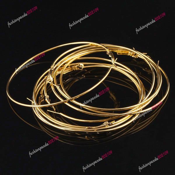  color zg51 50mm hoop earrings 10pcs copper gold state this is the new