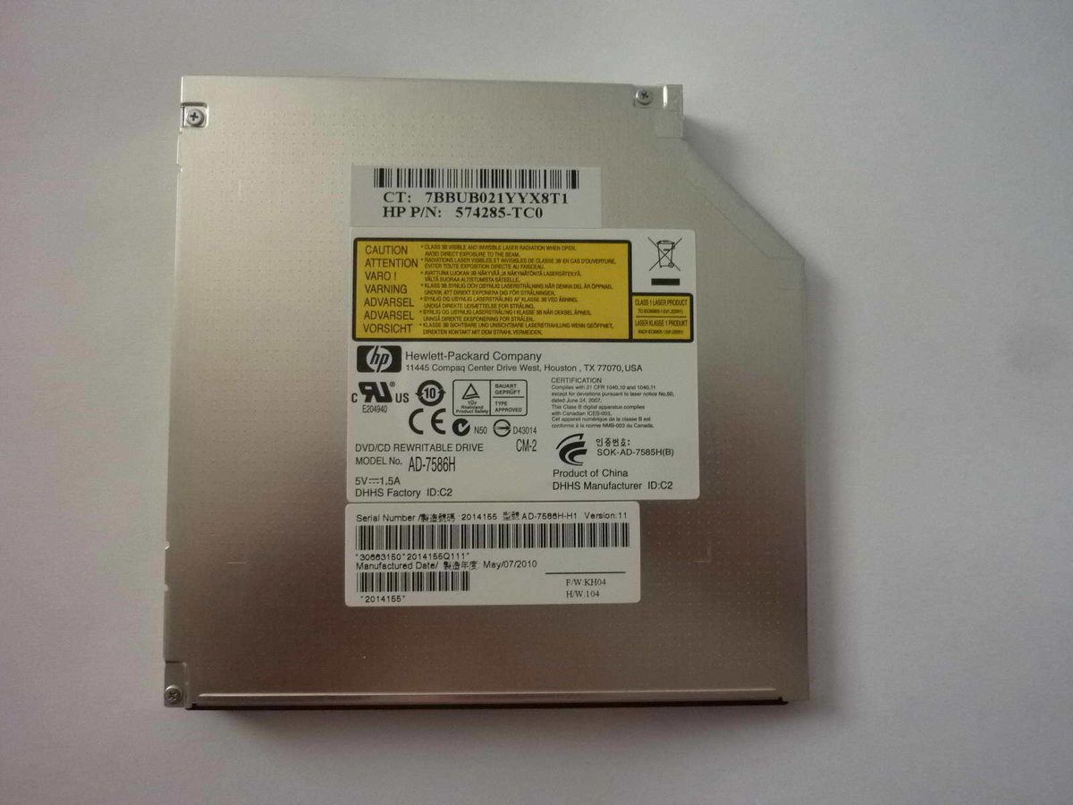 Sony HP Ad 7586H SATA DL DVD±RW Laptop Drive Lightscribe 463711 007