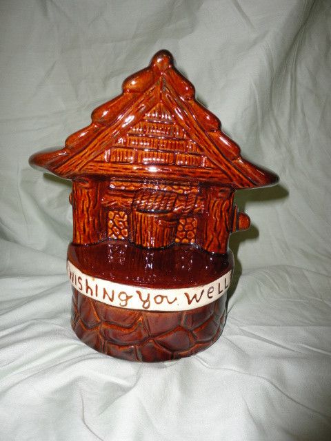 Vtg Up Co Huberman Wishing Well Planter Pottery USA Upco