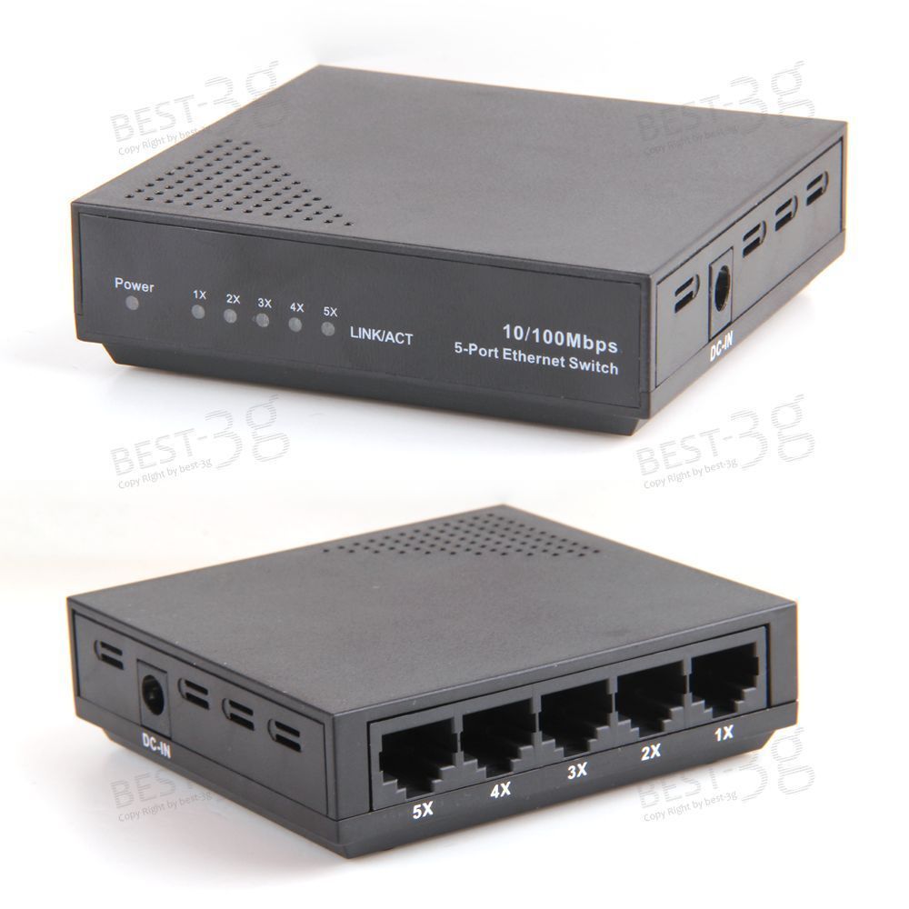 RJ45 5 Port 10 100Mbps Fast Network Ethernet Switch Hub