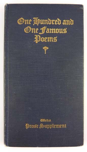 Vintage 1926 One Hundred and One Famous Poems Hardback Book Great