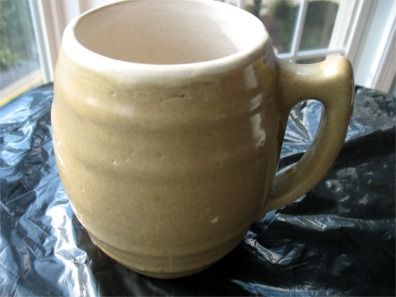  Co Stoneware Barrel Mug 16 Beige Taupe Tan Huntingburg Indiana