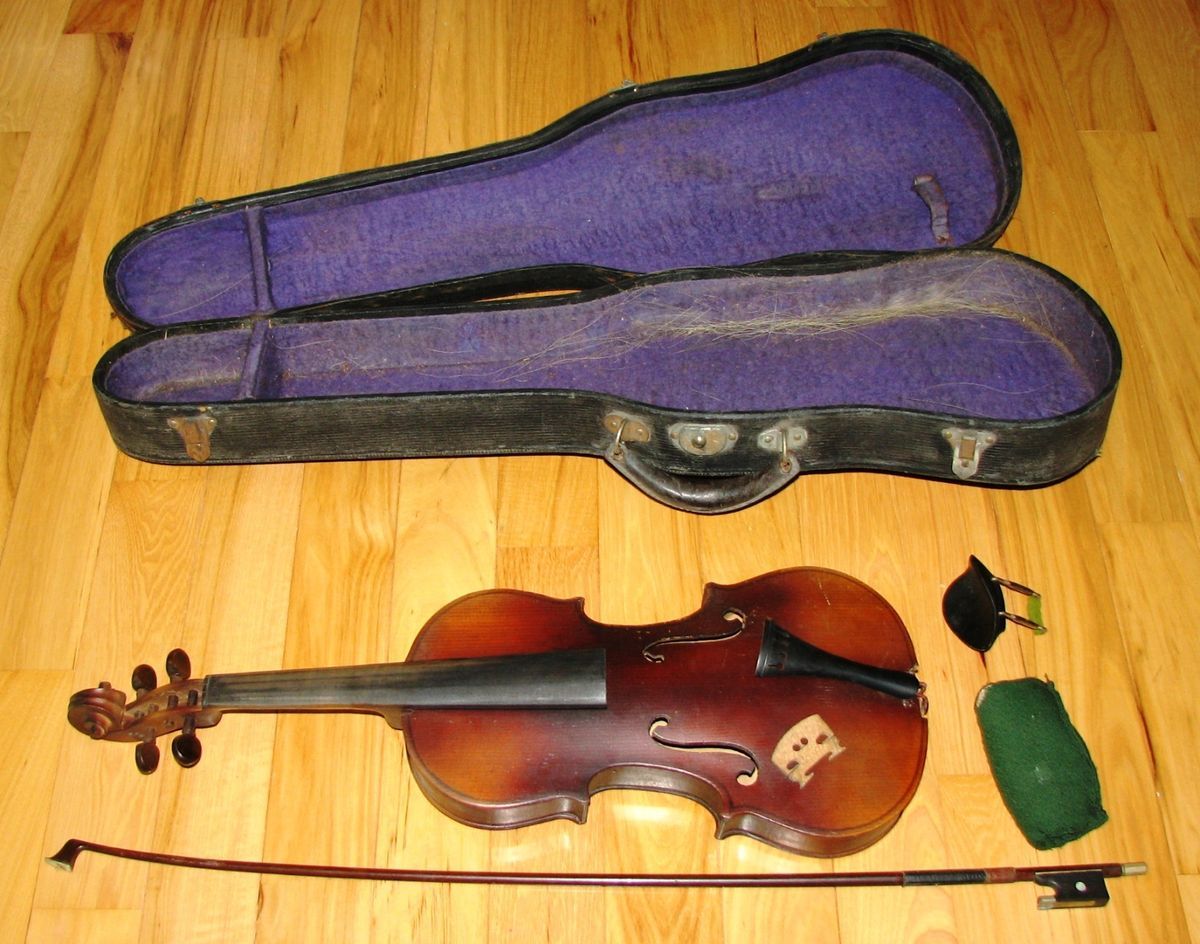 Antique Vintage Wood Violin Case Over 100 Years Old