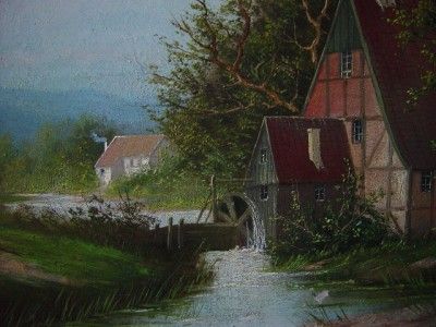 VTG Original oil on board Painting by listed Artist P.S. Aring, Dutch