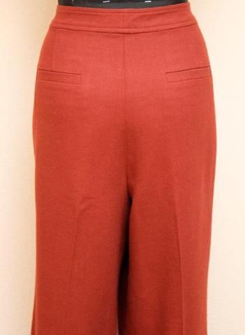 168 JCrew Hutton Tie Trouser in Wool Crepe 16 Henna