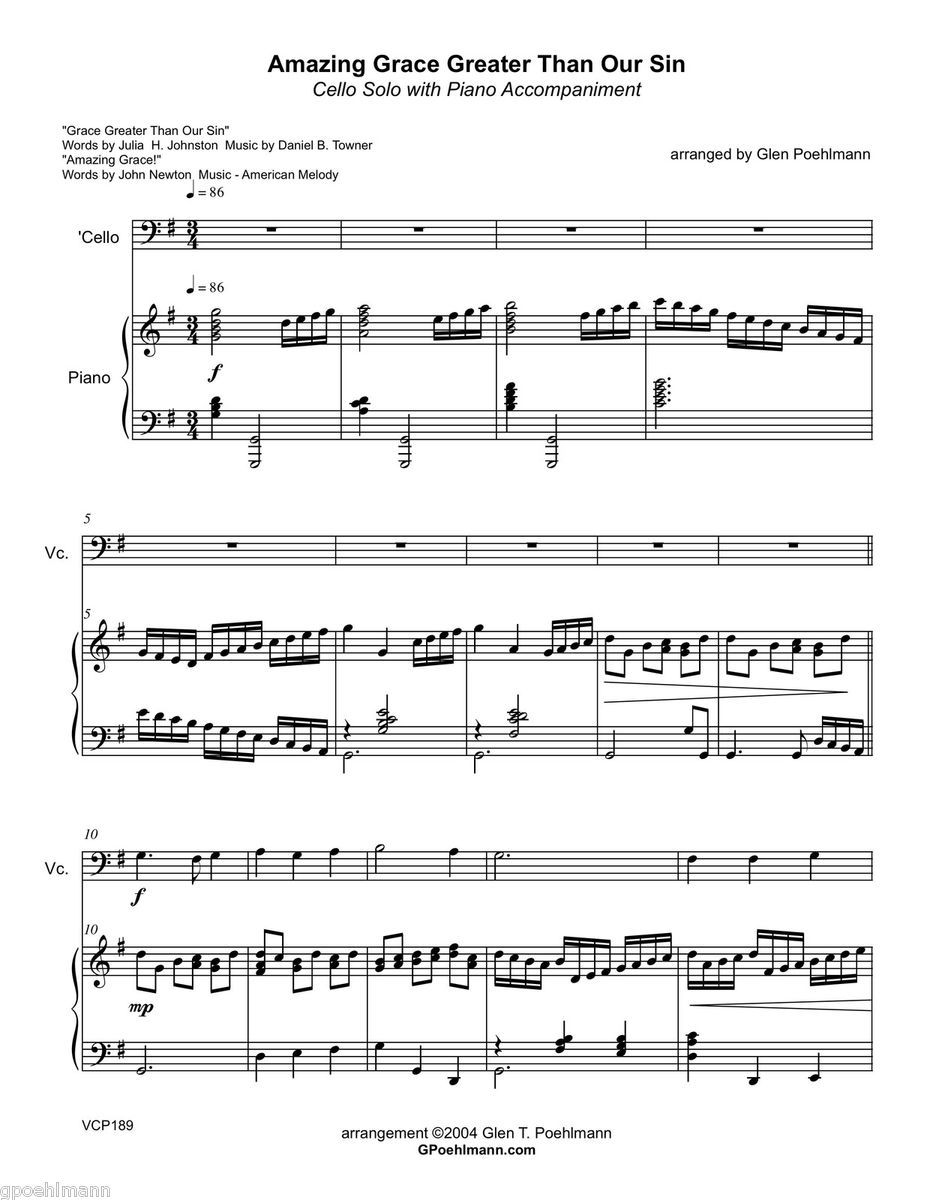 hymn arrangements for SOLO CELLO. Sheet music. FREE US Priority Mail