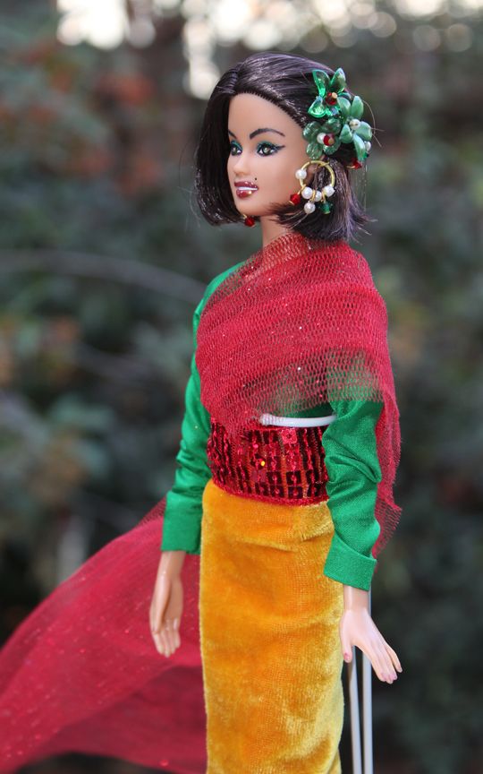 OOAK Hindu Holiday Barbie Teresa Doll Repaint by Ibrahim Ismael