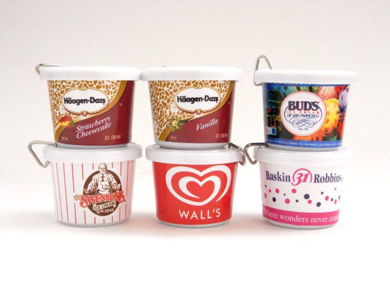 Set New Charms Plastic Ice Cream Bucket Swensens Walls