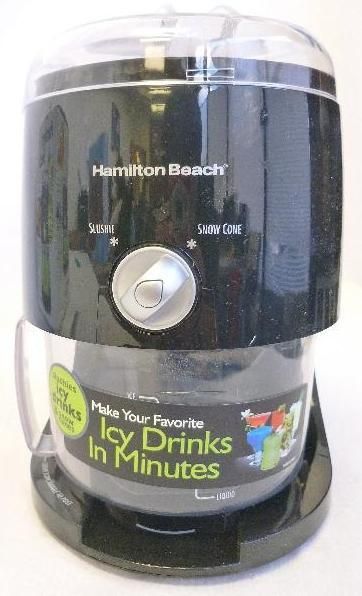 Hamilton Beach Ice Shaver Make Slushies and Snow Cones Black