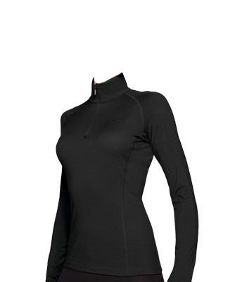 ICEBREAKER WOMENS BODYFIT200 CHAKRA ZIP PULL OVER IBE124 BLACK size