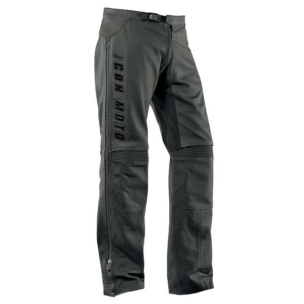 Icon Motorcycle Street Automag Leather Pants Black Adult Mens Sizes