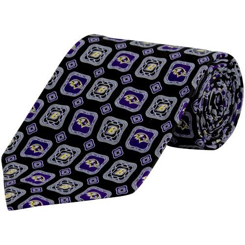 Baltimore Ravens Medallion Silk Tie Black