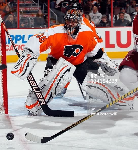 Ilya Bryzgalov Flyers Pro Return Game Used Vaughn Glove and Blocker