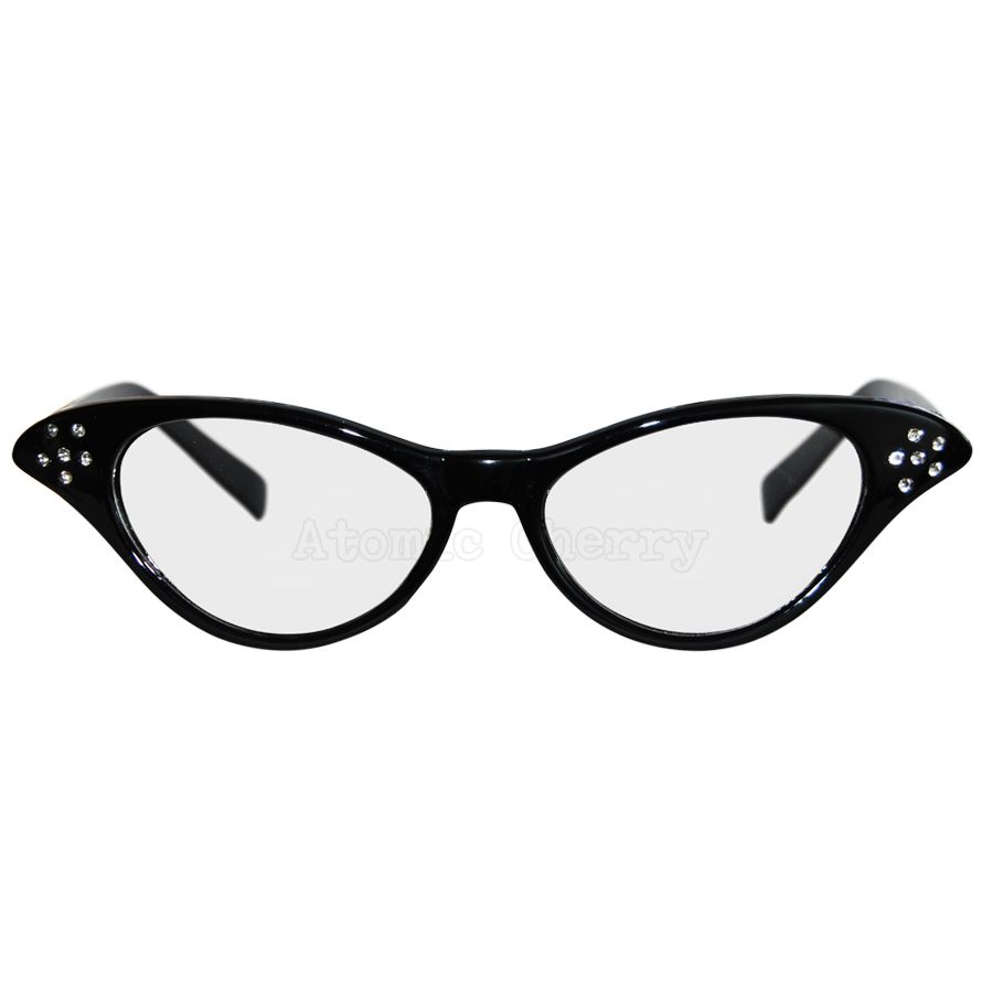 Complete your retro look in these funky cat eye glasses