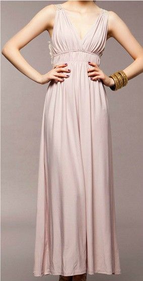 Summer in Savannah Crochet Back Pink Maxi Dress Prom Vtg Wedding 14