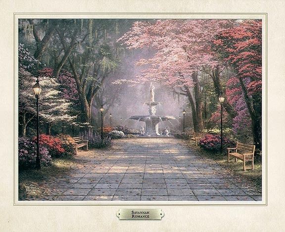 Thomas Kinkade Print Savannah Romance