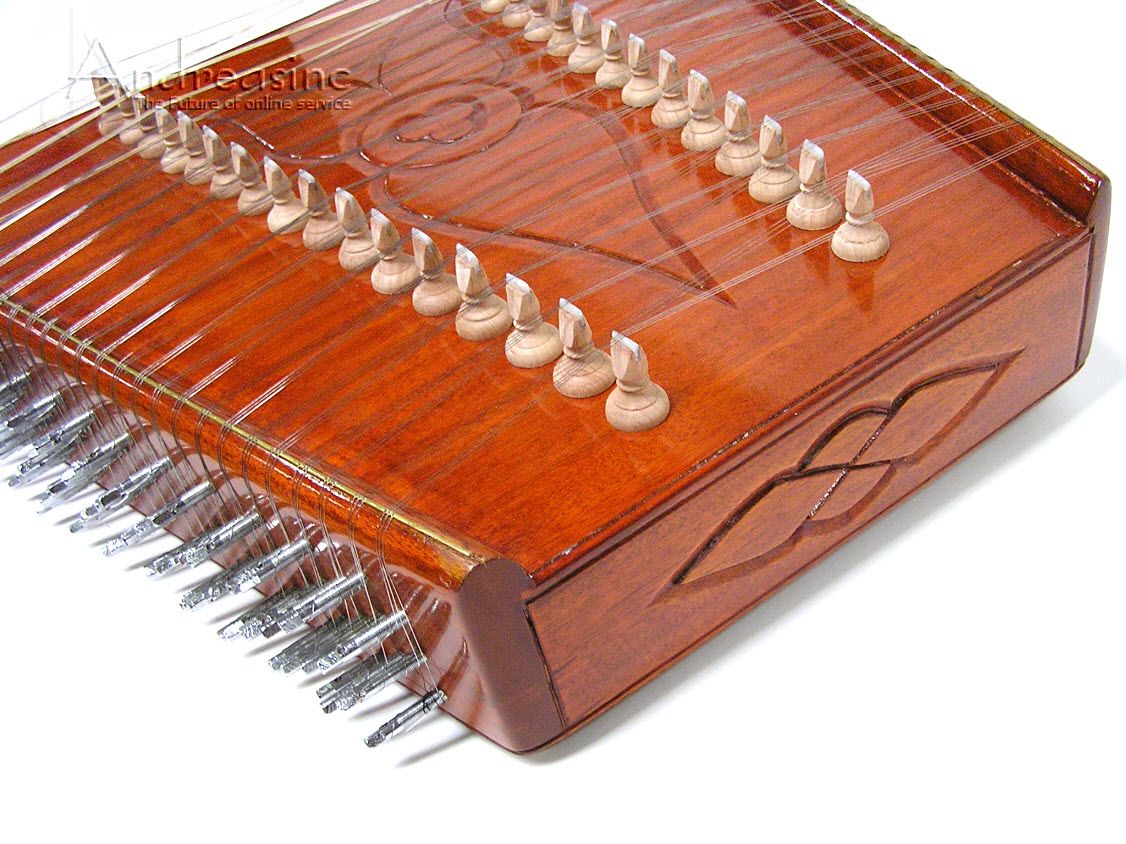 NEW UNIQUE LIGHT WOOD INDIAN HAMMER SANTOOR HAMMERED DULCIMER w/ SOFT