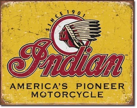 Indian Motorcycle Bike USA Garage Shop Parts Vintage Poster Picture