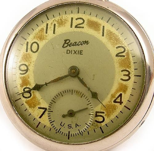 Ingraham Beacon Dixie Pocket Dollar Watch 1951 RARE