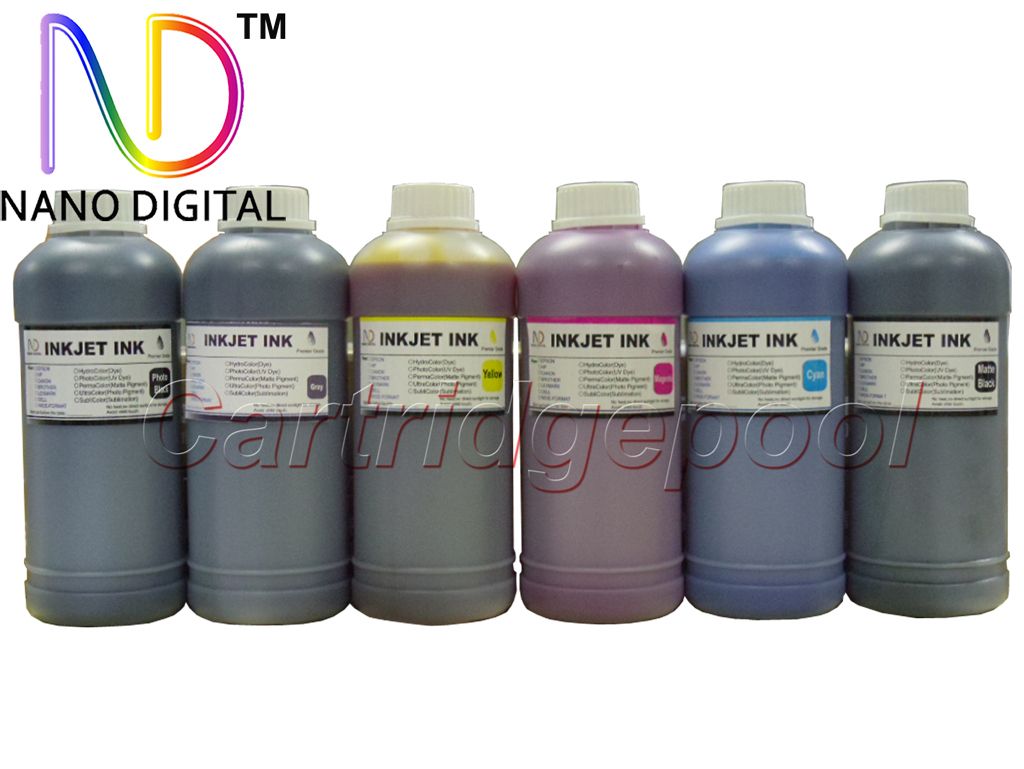 Pint Refill Ink for HP 72 DesignJet T1200 T1300 Printer CMY PK GY MK