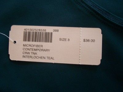 Chicos Interlochen Teal Microfiber Contemporary Knit Tank Top