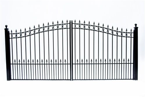 Prague Dual Swing Gate Iron Driveway Gates 14 Ft